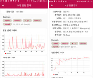휴대폰 앱 형식 결과 제공